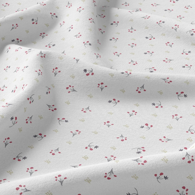 Algodón estampado LOVAM Blanco / Rojo